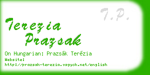 terezia prazsak business card