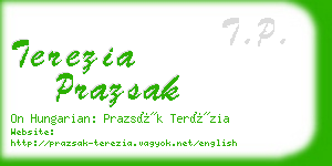 terezia prazsak business card